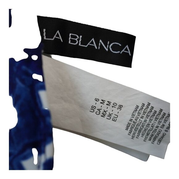 La Blanca‎ Women's Island Mix Plunge Strappy Mio One Piece Swimsuit Size 6 - Picture 11 of 13